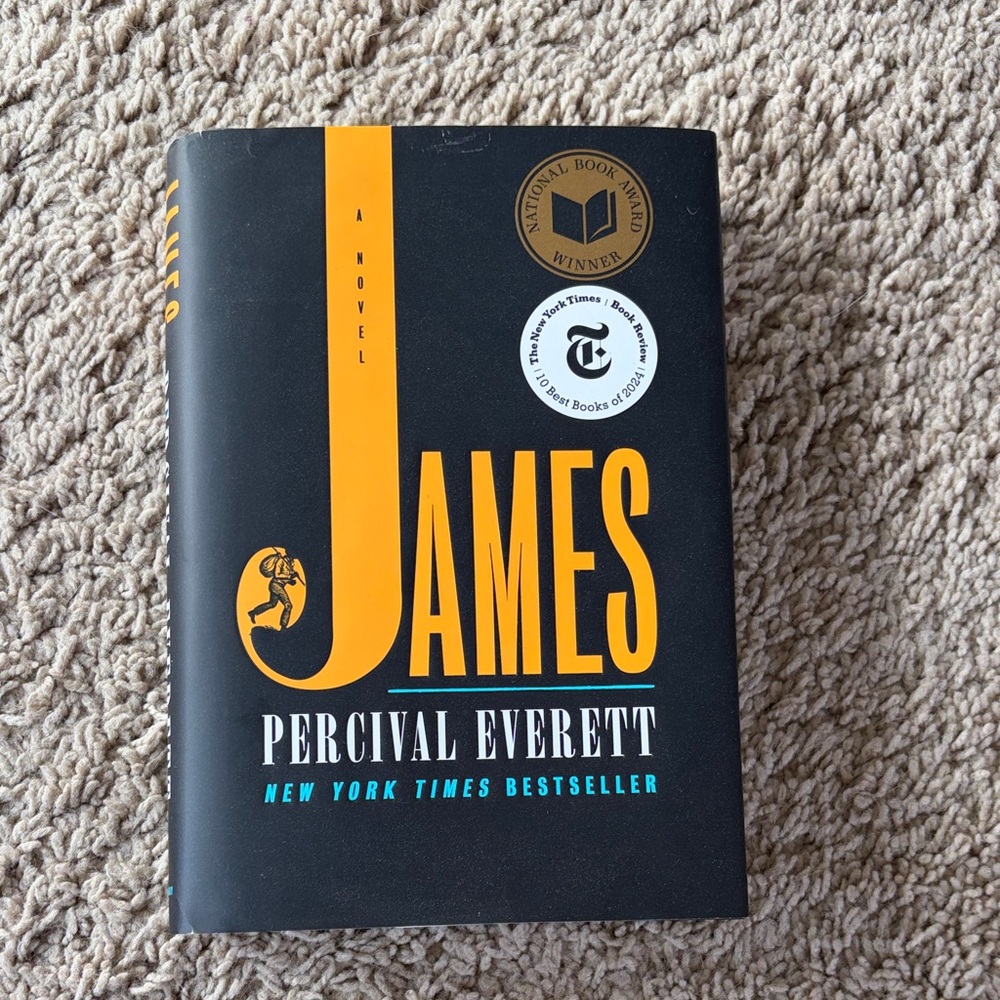 James by Percival Everett — Black & Gold Hardcover Novel